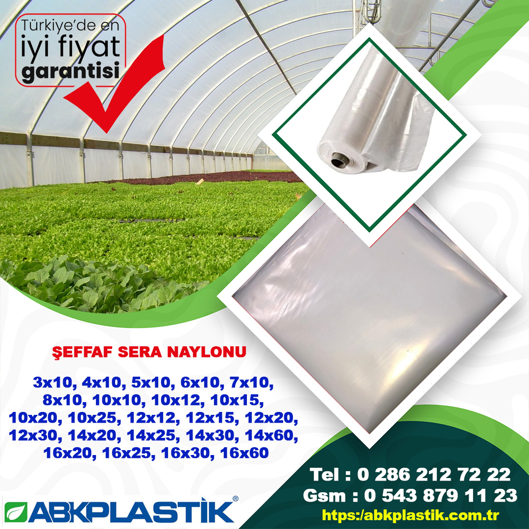 Şeffaf Sera Naylonu