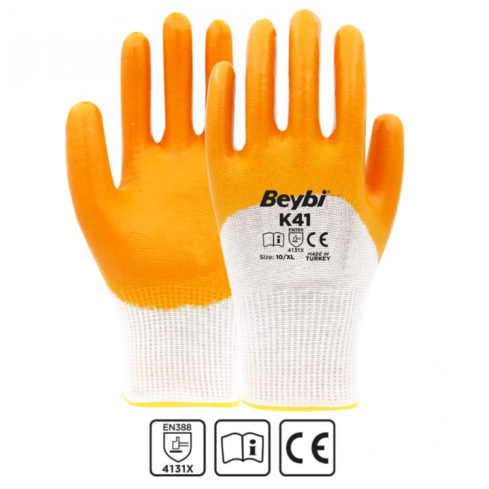 II.Kalite Sarı Nitril Eldiven 10 Adet