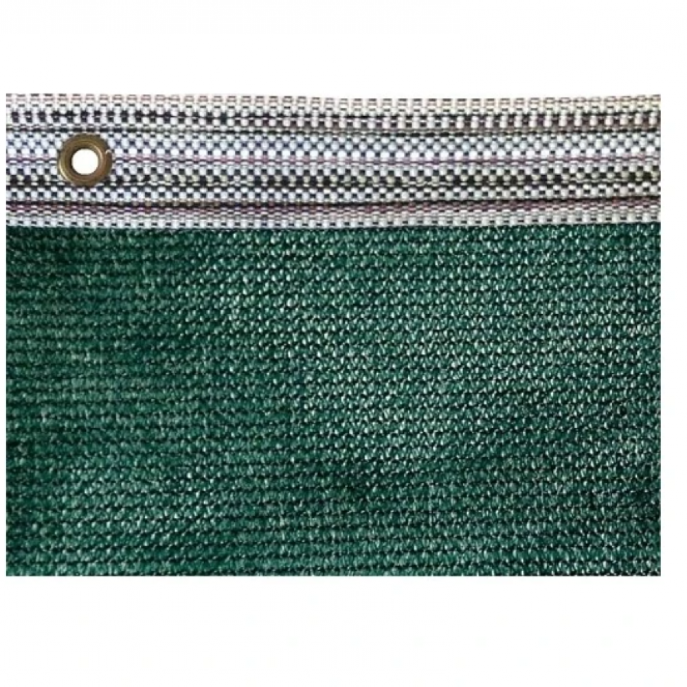 %95'lik 1m x 5m Yeşil Gölgelik File, Çit Filesi, Çit Örtüsü - Şeritli Halkalı